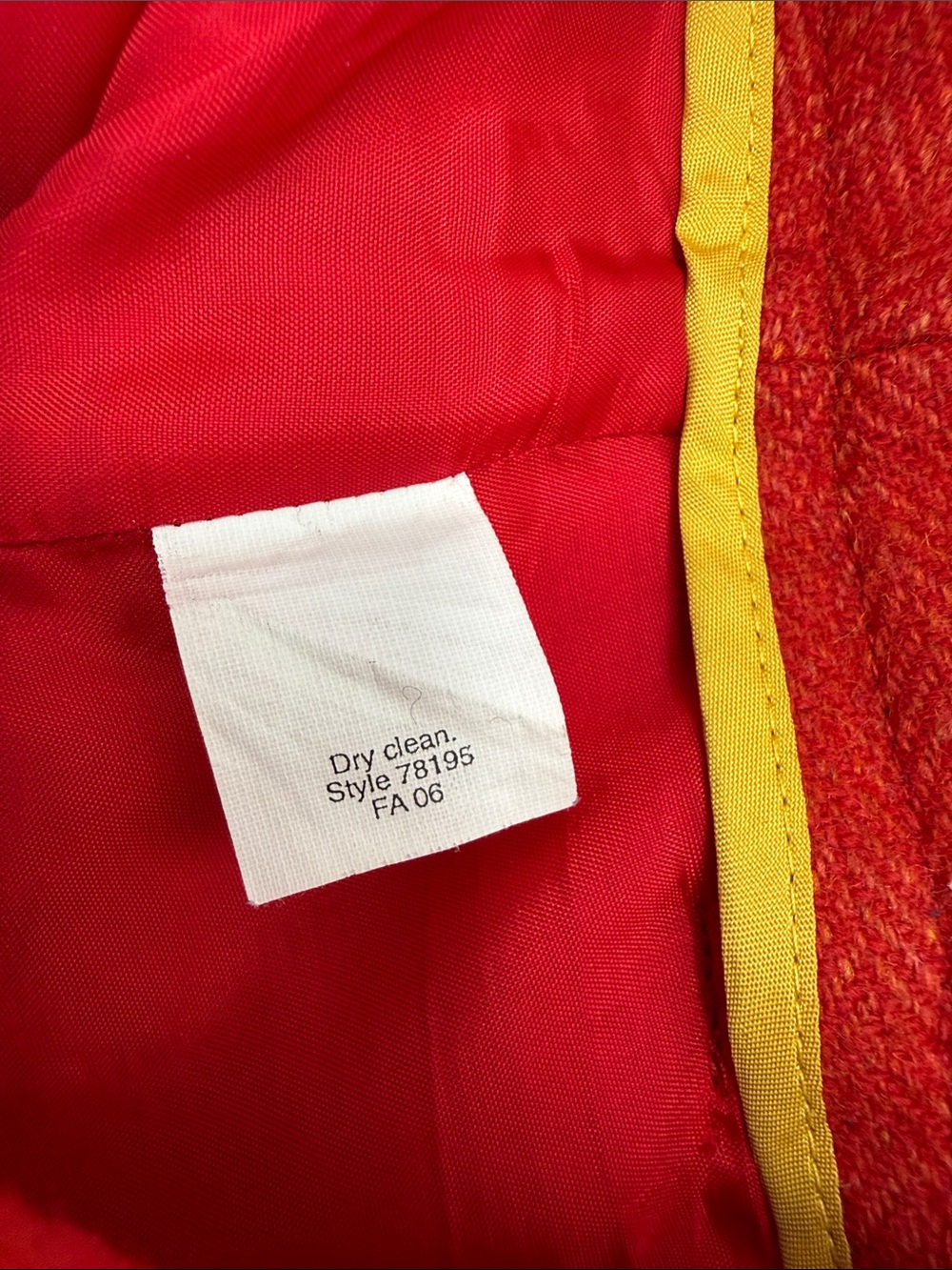 J. Crew Red Orange Herringbone A-Line Skirt size 10 Feminine - Picture 4 of 11